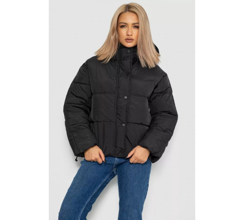 Куртка жіноча демісезонна, колір чорний, 244R703