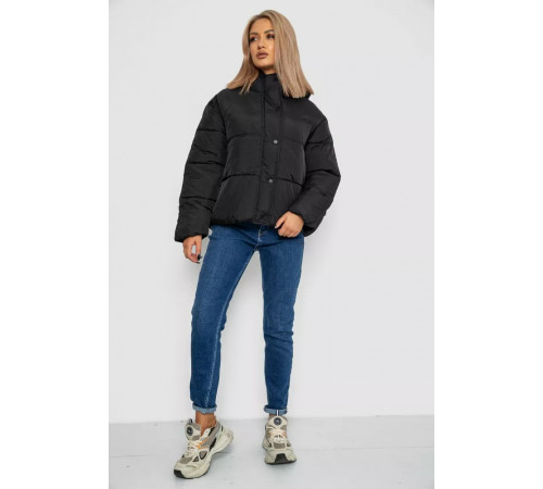 Куртка жіноча демісезонна, колір чорний, 244R703