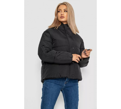 Куртка жіноча демісезонна, колір чорний, 244R703