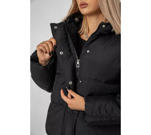 Куртка жіноча демісезонна, колір чорний, 244R703