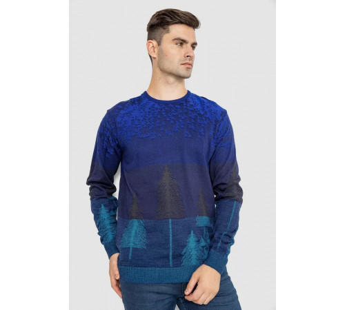 Светр чоловічий повсякденний, колір електрик, 247R6138