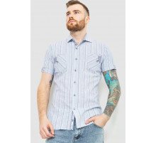 Рубашка мужская в полоску 186R0616, цвет голубой, 186R616