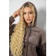 Спорт костюм женский велюровый свободного кроя, цвет мокко, 241R2001-20
