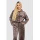 Спорт костюм женский велюровый свободного кроя, цвет мокко, 241R2001-20