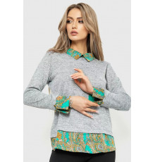 Блуза жіноча обманка, колір сірий, 230R542-1