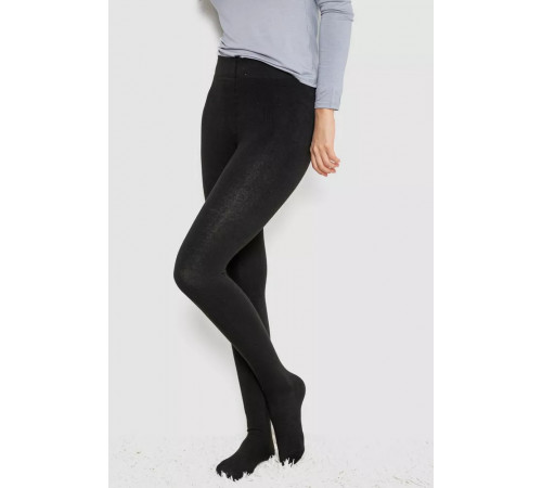 Колготи жіночі утеплені кашемірові, колір чорний, 139R66A