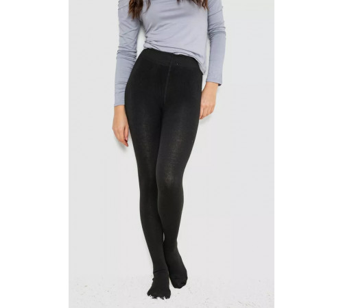 Колготи жіночі утеплені кашемірові, колір чорний, 139R66A