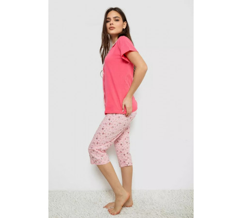 Женская пижама с принтом, цвет розовый, 243R19015.