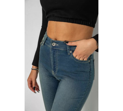 Джинсы женские средней посадки, цвет синий, 247R6247-1