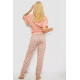 Піжама жіноча з принтом, колір персиковий, 243R15448