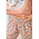 Піжама жіноча з принтом, колір персиковий, 243R15448