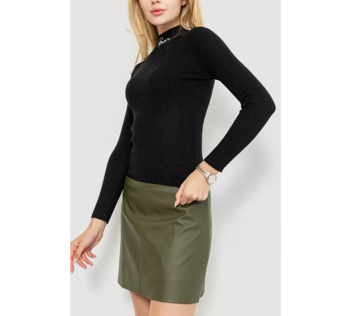 Водолазка женская трикотажная, цвет черный, 204R035