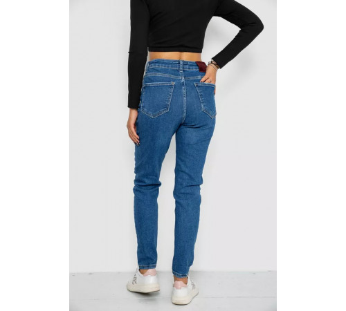 Джинси жіночі Mom-fit стрейч, колір синій, 244R1134
