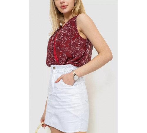 Боди с цветочным принтом, цвет бордовый, 244R080