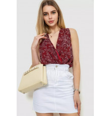 Боди с цветочным принтом, цвет бордовый, 244R080