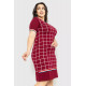 Сукня в клітку повсякденна, колір бордовий, 231R6234