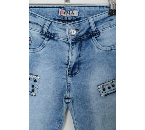 Джинси для дівчаток, колір блакитний, 247R10048