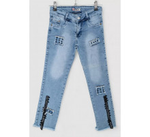 Джинси для дівчаток, колір блакитний, 247R10048