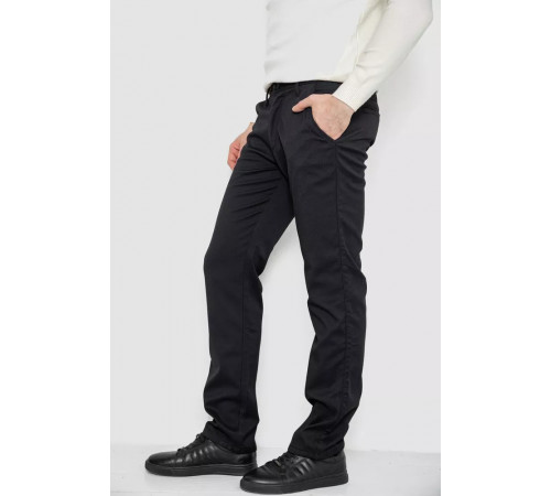 Брюки мужские классические на флисе, цвет черный, 244RFH312