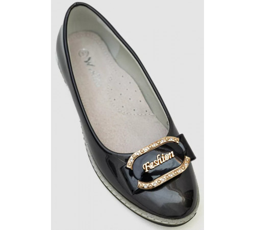 Туфли детские лаковые, цвет черный, 243RG067-7