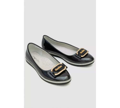 Туфли детские лаковые, цвет черный, 243RG067-7