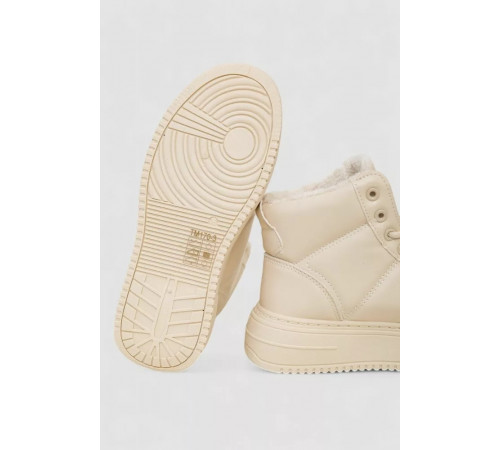 Кросівки жіночі зимові на хутрі, колір бежевий, 248RTM170