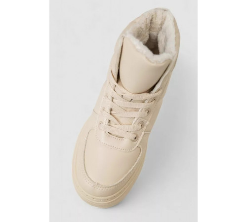 Кросівки жіночі зимові на хутрі, колір бежевий, 248RTM170