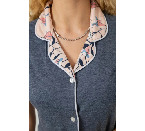 Женская пижама с принтом, цвет серый, 243R7100