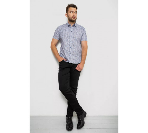 Сорочка чоловіча з принтом, колір сірий, 214R6917-8