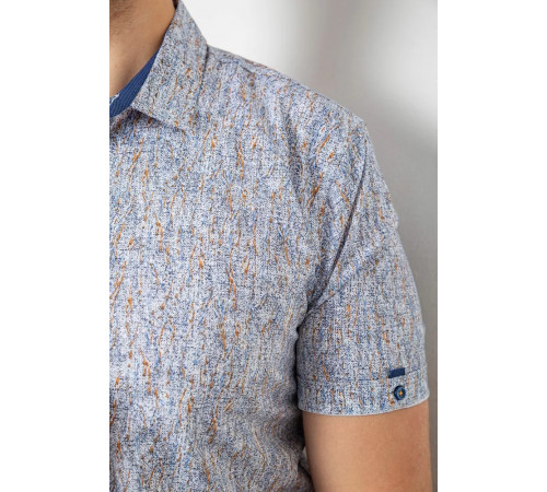 Сорочка чоловіча з принтом, колір сірий, 214R6917-8