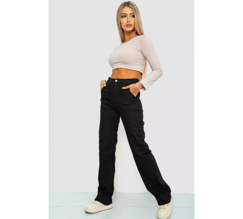 Джинсы женские, цвет черный, 244R413-2501.