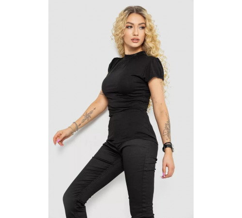 Женская футболка, цвет черный, 244R7781