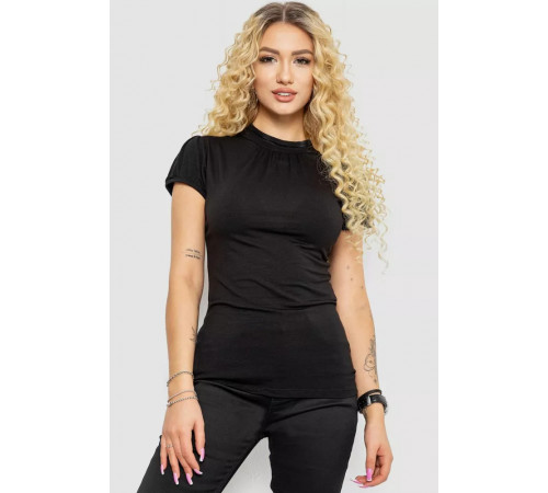 Женская футболка, цвет черный, 244R7781