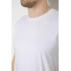 Футболка чоловіча однотонна базова, колір білий, 244R2404