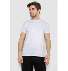 Футболка чоловіча однотонна базова, колір білий, 244R2404