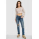 Джинси жіночі рвані, колір синій, 244R0587