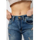 Джинси жіночі рвані, колір синій, 244R0587
