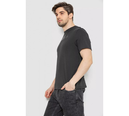 Футболка чоловіча з принтом, колір темно-сірий, 241R1902