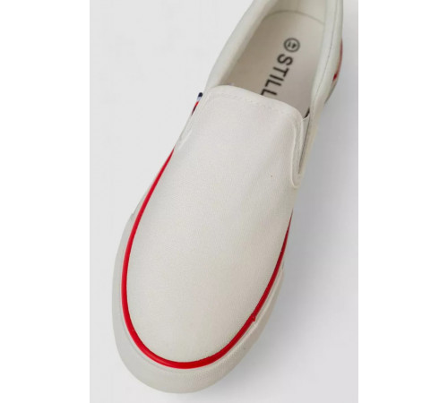 Кеди з тканини, колір білий, 248RLX02