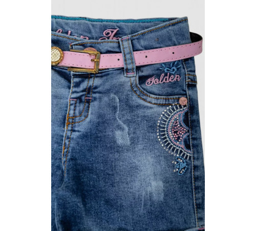 Джинсовые шорты для девочки, цвет синий, 247R1205