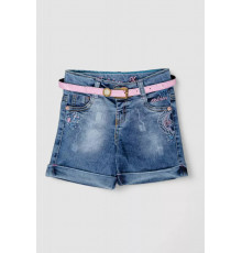 Джинсовые шорты для девочки, цвет синий, 247R1205