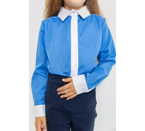 Блузка ошатна для дівчаток, колір темно-блакитний, 172R099