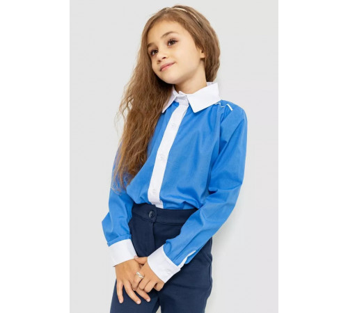 Блузка ошатна для дівчаток, колір темно-блакитний, 172R099