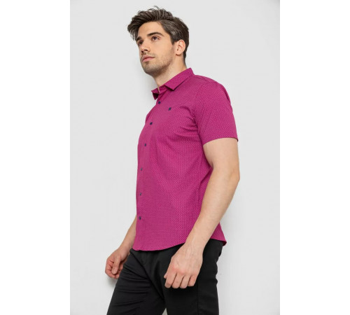 Мужская рубашка однотонная, цвет малиновый, 214R6917-13