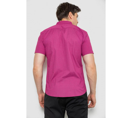 Мужская рубашка однотонная, цвет малиновый, 214R6917-13