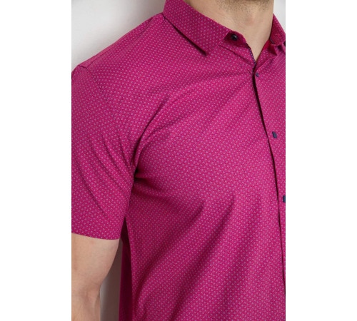 Мужская рубашка однотонная, цвет малиновый, 214R6917-13