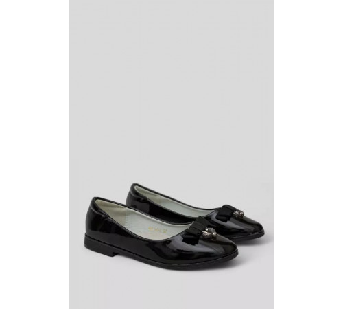 Туфли детские лаковые, цвет черный, 244RGB140