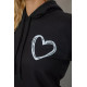 Худі жіночий на тонкому флісі, колір чорний, 238R57162-10