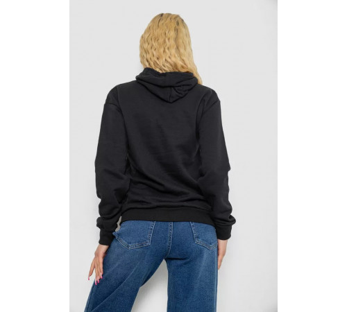Худі жіночий на тонкому флісі, колір чорний, 238R57162-10