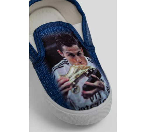 Слипоны детские для мальчика, цвет синий, 244R60662